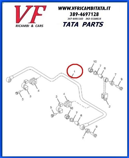 SAFARI - TELCOLINE - XENON : BARRA STABILIZZATRICE - COD-T0032-18C