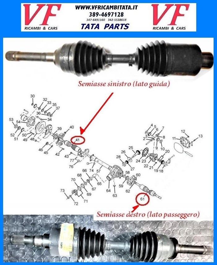 SAFARI - TELCOLINE - XENON : SEMIASSE ANTERIORE DX SX - COD-E0068-16C-REV (VER)