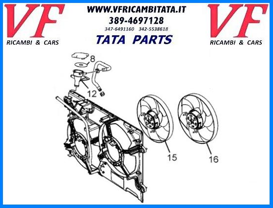 SAFARI - TELCOLINE - XENON : GRUPPO VENTOLE A/C COMPLETO - COD-V0100-REV