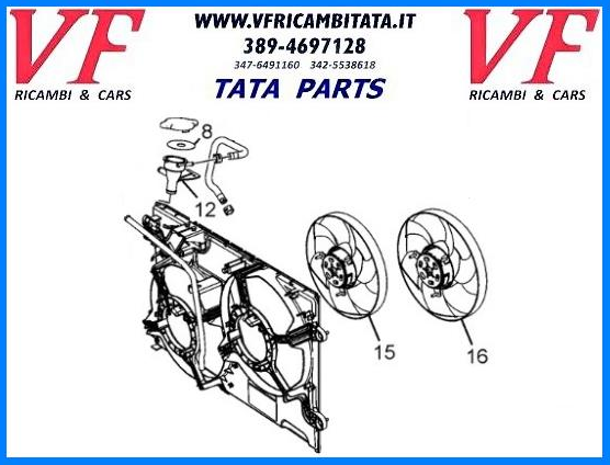 SAFARI - TELCOLINE - XENON : GRUPPO VENTOLE A/C COMPLETO - COD-V0100