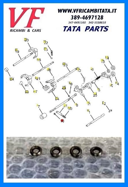 SAFARI - TELCOLINE - XENON : PARTS CAMBIO - BOCCOLA SELETTORE - COD-R0100-MC9