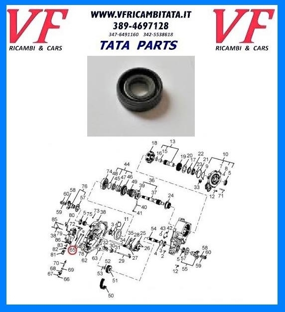 SAFARI - TELCOLINE - XENON : PARTS CAMBIO - PARAOLIO RIDUTTORE 4WD - COD-698