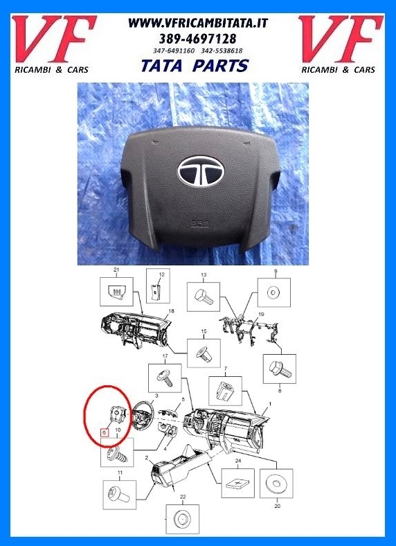 TATA ARIA : AIRBAG VOLANTE - COD-R0072-30C