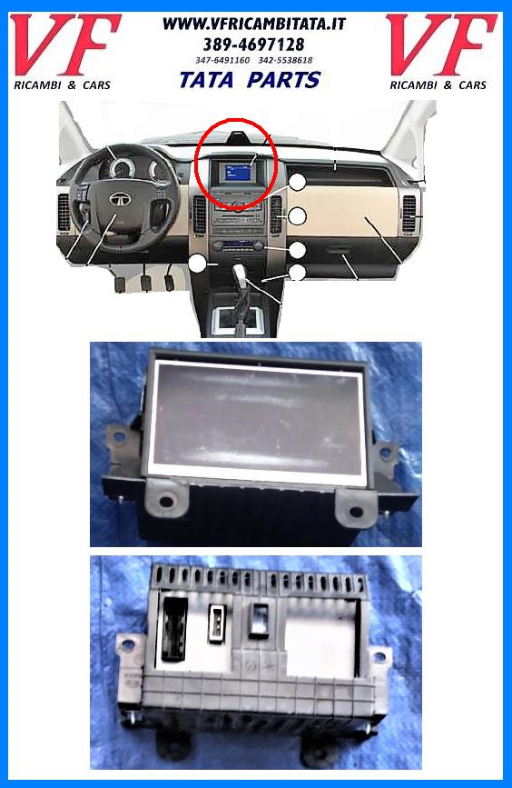 TATA ARIA : CRUSCOTTO -  DISPLAY TFT/LCD - COD-AA0038-REV