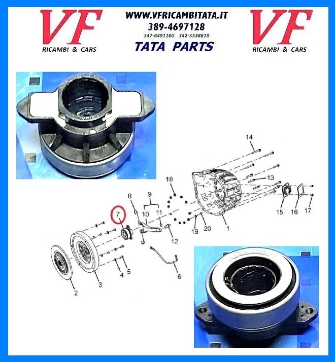 TATA ARIA : CUSCINETTO FRIZIONE - COD-A0011-20D