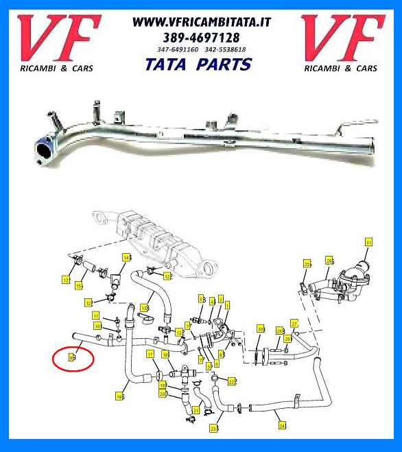 SAFARI - TELCOLINE - XENON : EGR - TUBO RAFFREDDAMENTO - COD-B0100-2B