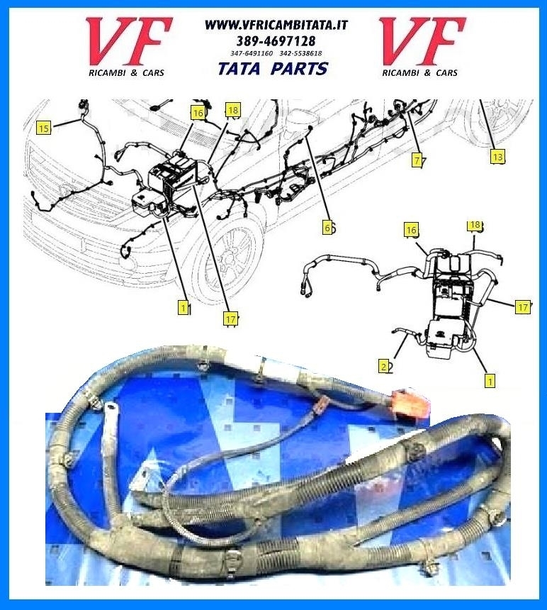 TATA ARIA : BATTERIA COPPIA CAVI POSITIVO O NEGATIVO - COD-F0015-28D