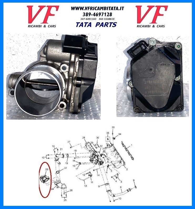 TATA ARIA : VALVOLA A FARFALLA ELETTRONICA - COD-B0027-26E