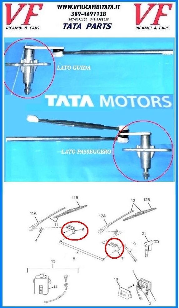 SAFARI - TELCOLINE - XENON : TANDEM TERGI - PERNO DI SUPPORTO DX SX - COD-AM0040-68A