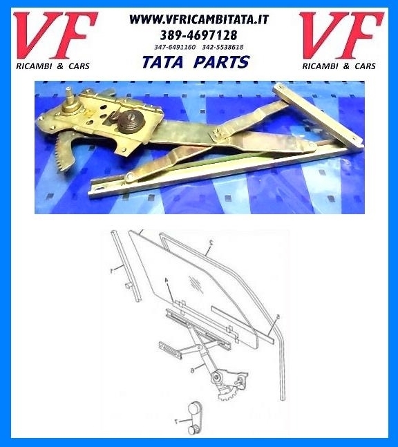SAFARI - TELCOLINE - XENON : ALZAVETRO PANTOGRAFO MANUALE - COD-AE0064-45A