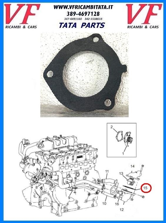 SAFARI - TELCOLINE - XENON : CALOTTA TERMOSTATO 2.2 DICOR - GUARNIZIONE - COD-AC0043-9C