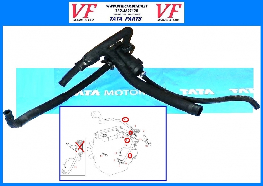 SAFARI - TELCOLINE - XENON : SEPARATORE FUMI OLIO ESAUSTO - TUBAZIONI - COD-VSF0018-REV