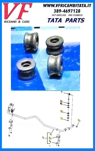 SAFARI - TELCOLINE - XENON : BARRA STABILIZZATRICE - KIT SILENT - COD-U0089-16B