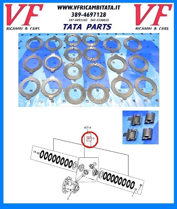 SAFARI - TELCOLINE - XENON : DIFFERENZIALE AUTOBLOCCANTE - KIT DISCHI FRIZIONE - COD-L0047-38B