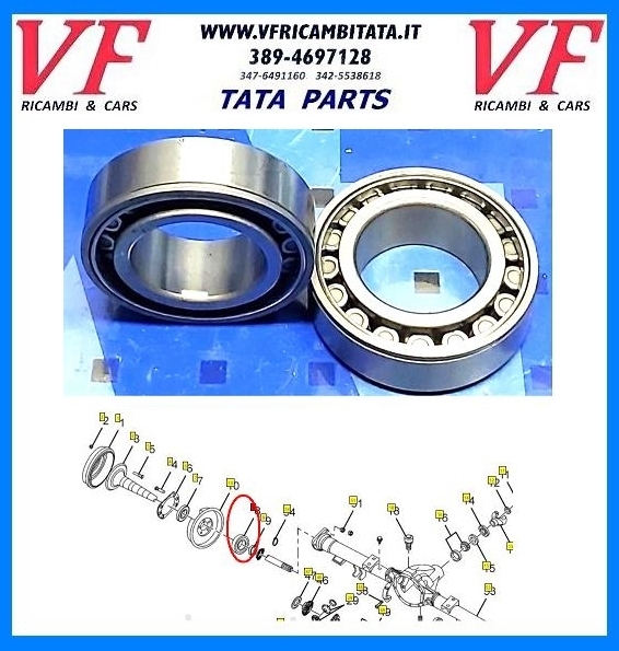 SAFARI - TELCOLINE - XENON : SEMIASSE - CUSCINETTO INTERNO - COD-M0044-41B  COD-Q0089-41B