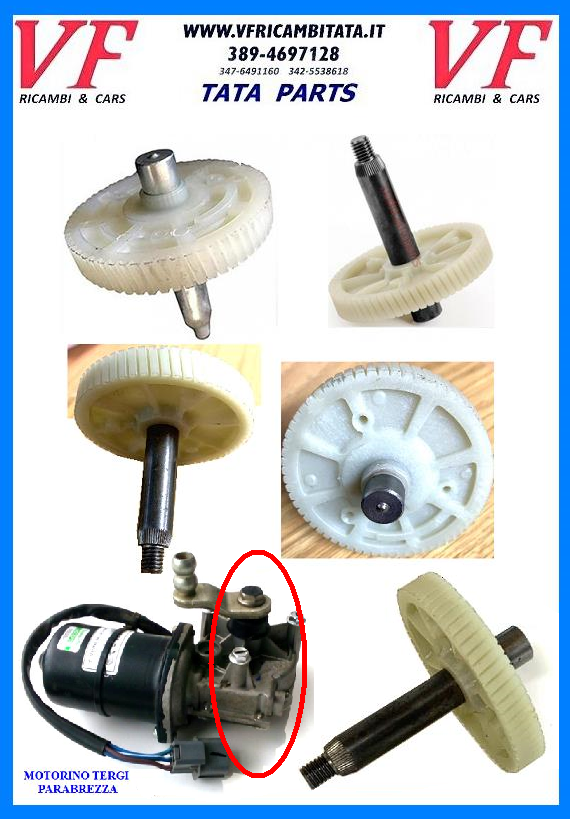 TATA ARIA : MOTORINO TERGICRISTALLO PARABREZZA - KIT RIPARAZIONE - COD-VSF0014-TRV4