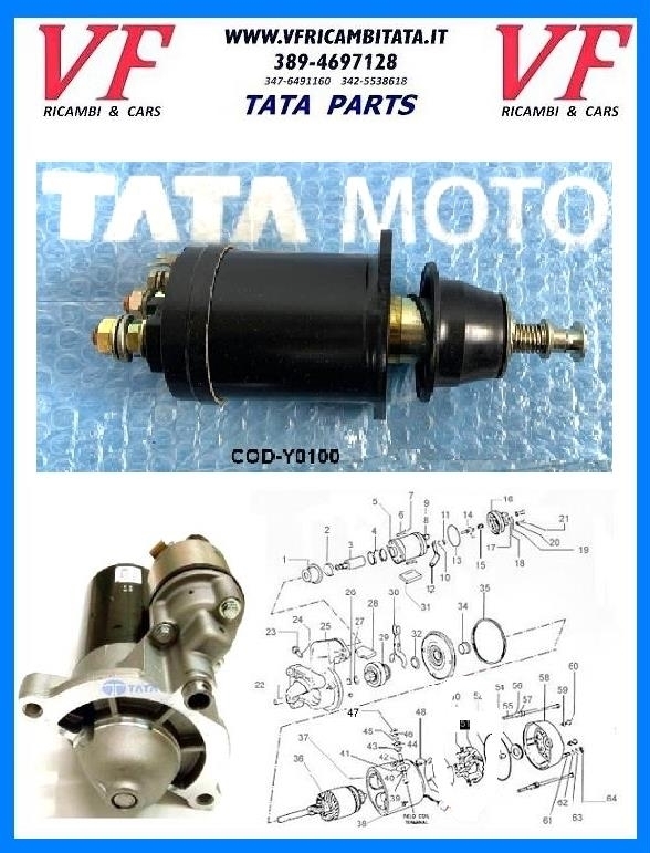 SAFARI - TELCOLINE - XENON : MOTORINO AVVIAMENTO - SOLENOIDE - COD-Y0100-24A