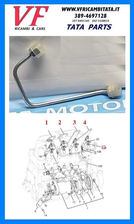 SAFARI - TELCOLINE - XENON : INIETTORI 3.0 DICOR - TUBI ALTA PRESSIONE - COD-M0100-40C