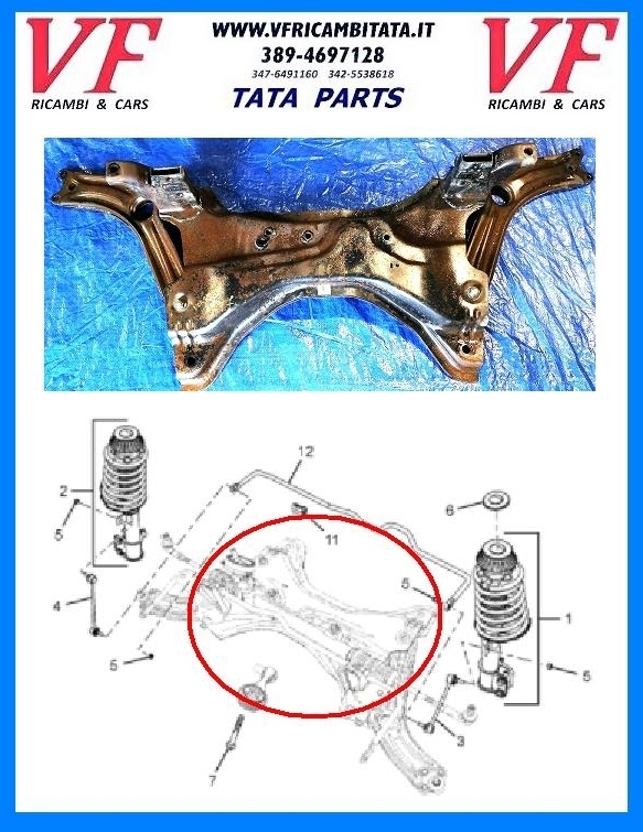 TATA VISTA : BRACCIO SOSPENSIONE DX SX - CULLA - COD-AH0063-REV