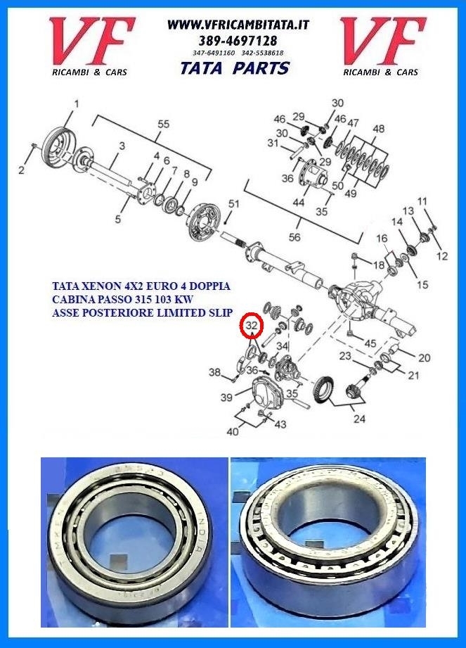 SAFARI - TELCOLINE - XENON : DIFFERENZIALE - CUSCINETTO - COD-Q0088-38B