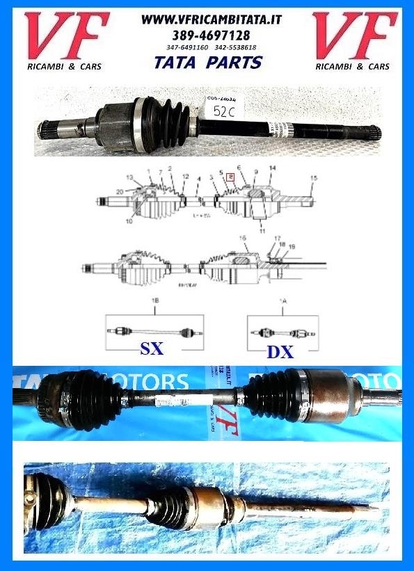 TATA VISTA : SEMIASSE DX SX - COD-L0034-52C