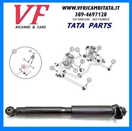 TATA ARIA : AMMORTIZZATORE DX SX - COD-E0089-17E