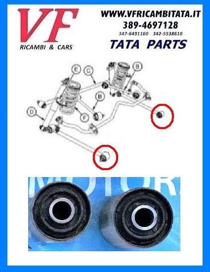 TATA ARIA : SILENT BLOCK TIRANTI INFERIORI - COD-Y0038-18B