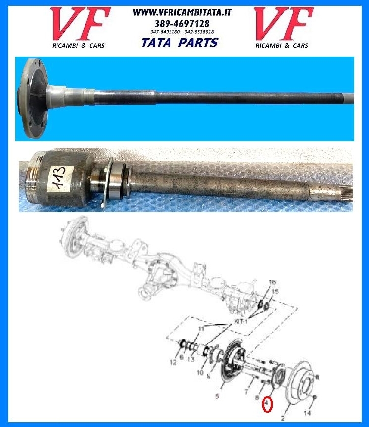 TATA ARIA : SEMIASSE DX SX - COD-E0066-MAG3C COD-IGN-113