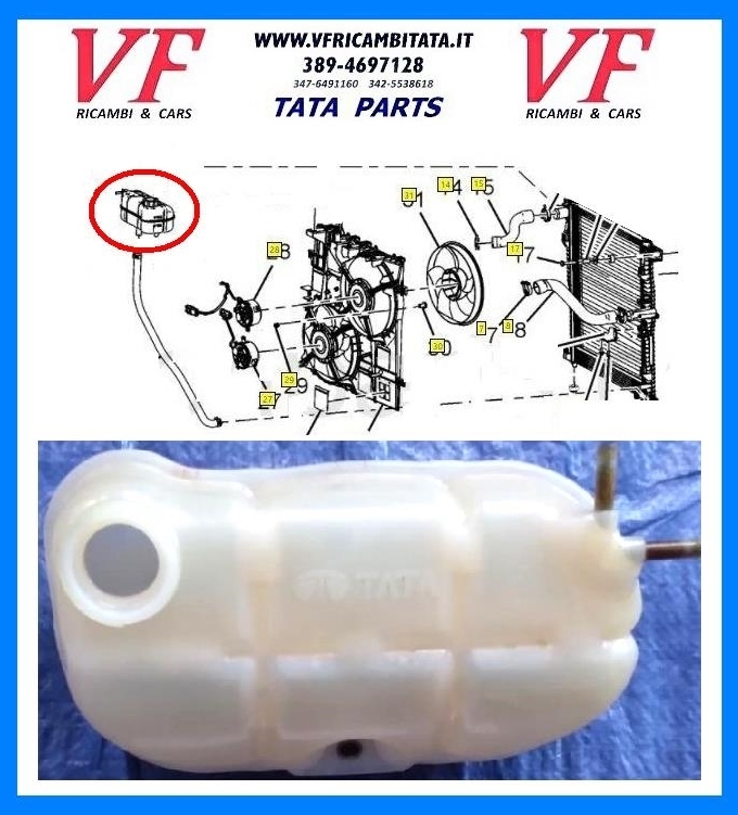 TATA ARIA : VASCHETTA ESPANSIONE - TAPPO - COD-AA0032-REV