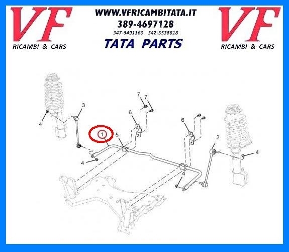 INDICA - INDIGO : BARRA STABILIZZATRICE - COD-A0033-18C