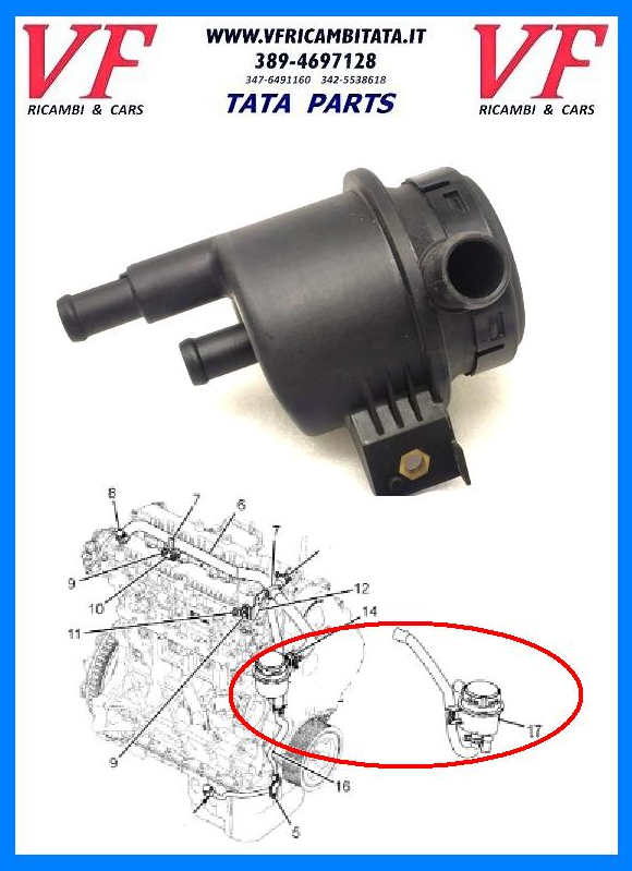 TATA ARIA : SEPARATORE FUMI OLIO ESAUSTO - COD-VSF0039-REV