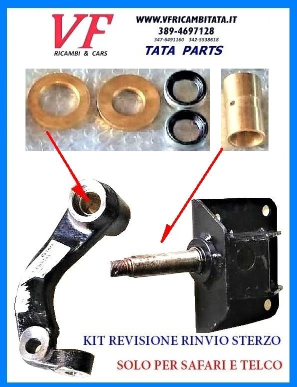 SAFARI - TELCOLINE - XENON : PIASTRA RINVIO STERZO - KIT SBR REVISIONE RINVIO STERZO - COD-AF0086-15B