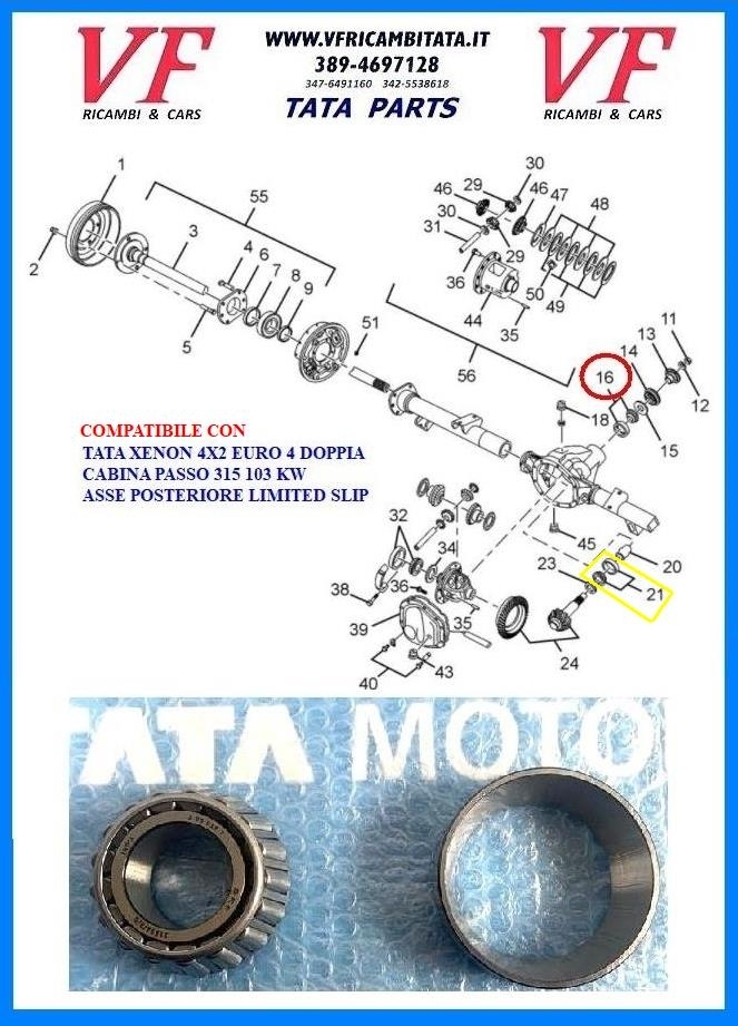 SAFARI - TELCOLINE - XENON : CUSCINETTO INTERNO PIGNONE - COD-Q0077-20B