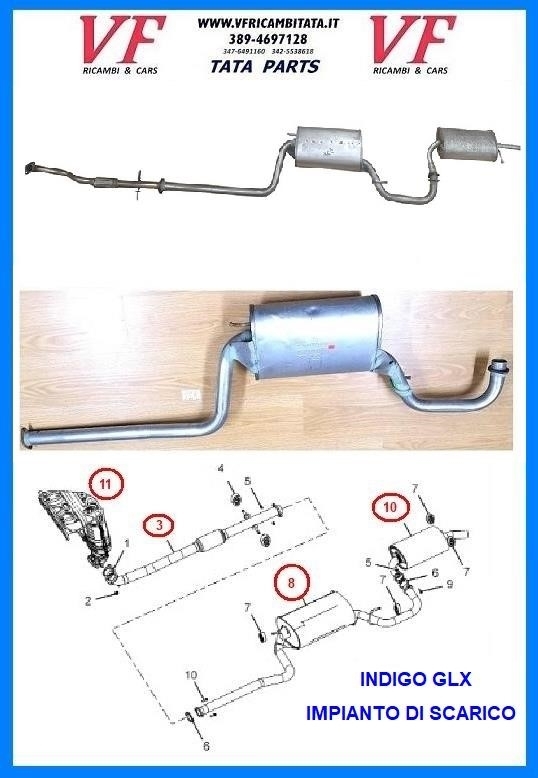 INDICA - INDIGO : COMPONENTI IMPIANTO SCARICO - COD-AL0023-64B