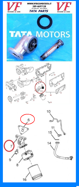 SAFARI - TELCOLINE - XENON : SUPPORTO FILTRO OLIO - ADATTATORE - GUARNIZIONE - COD-B0074-2E