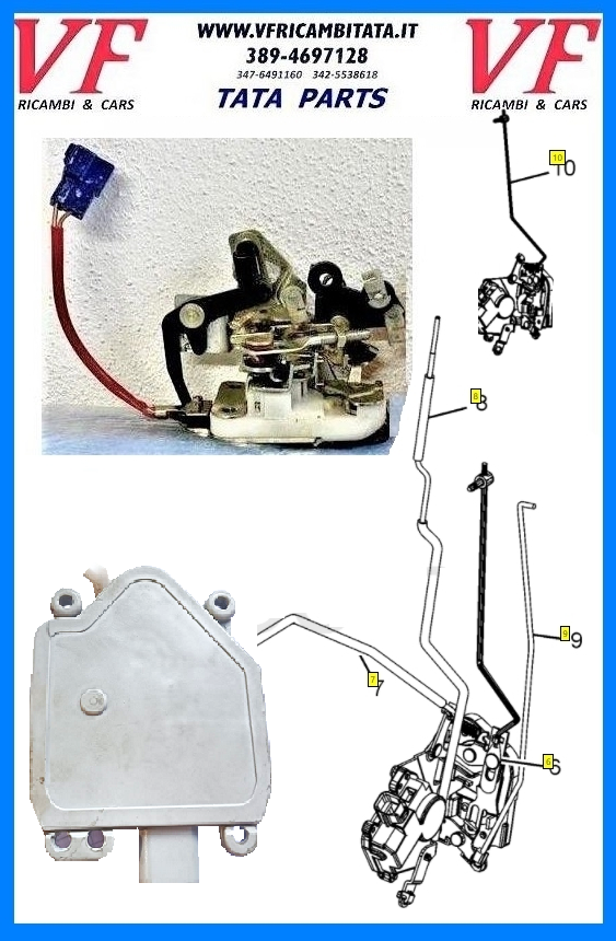 TATA ARIA : CHIUSURA CENTRALIZZATA - BLOCCO PORTIERA - CHIUSURA CENTRALIZZATA - COD-AH0067-REV