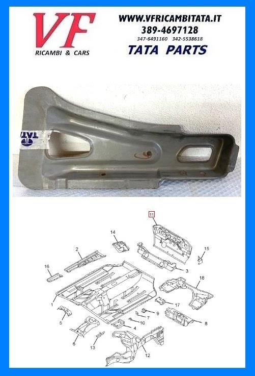 INDICA - INDIGO : LAMIERATO RIVESTIMENTO INFERIORE - COD-AF0047-58C