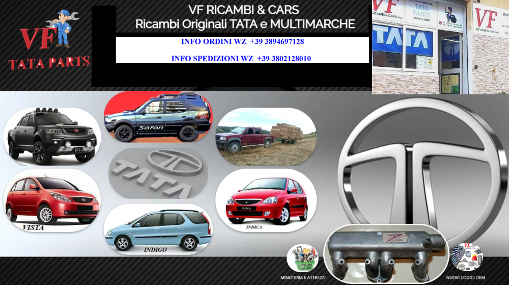 SPEDIZIONE IN 24 ORE PER I 3.000 ARTICOLI NUOVI IN OFFERTA SPECIALE - VF RICAMBI  &  CARS TATA PARTS