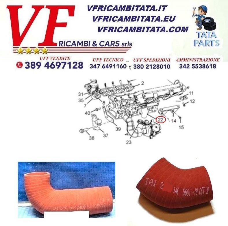 INDICA - INDIGO : INTERCOOLER - MANICOTTO - COD-C0048-TRV114