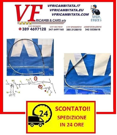 TATA ARIA : FRENO A MANO - CAVO DX SX - COD-F0005-TRV51  COD-F0006-TRV51