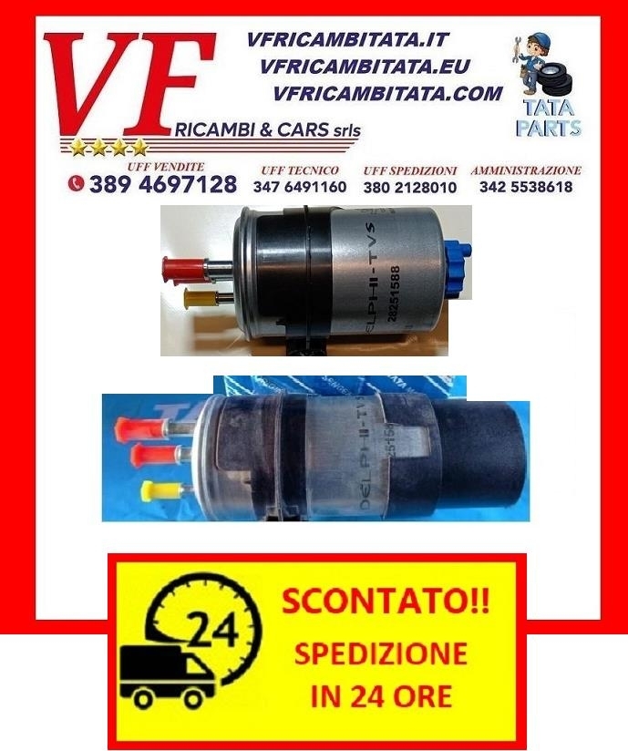 SAFARI - TELCOLINE - XENON : FILTRO GASOLIO 2.2 DICOR - COD-G0023 - COD-B0018-TRV188 - RICAMBIO IN OFFERTA CON SPEDIZIONE IN 24 ORE