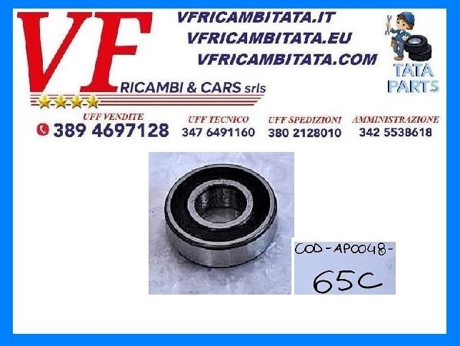 SAFARI - TELCOLINE - XENON : ALBERO MOTORE 2.2 - 3.0 DICOR - CUSCINETTO LATO VOLANO - COD-AP0048-65C