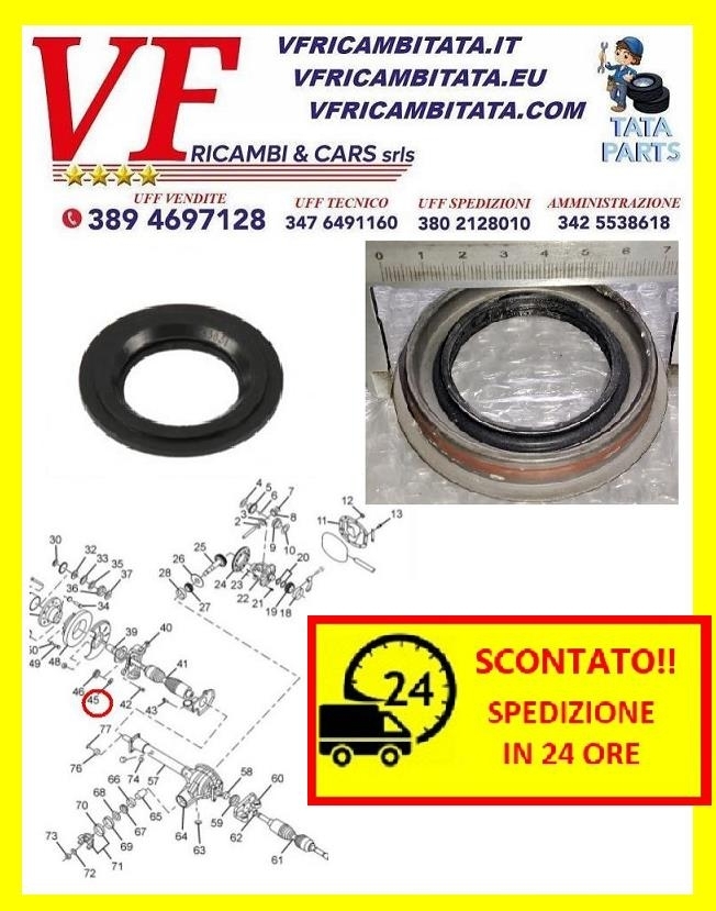 SAFARI - TELCOLINE - XENON : DIFFERENZIALE - PARAOLIO LATO DIFFERENZIALE - COD-R0022-42A-TRV12 - RICAMBIO CON SPEDIZIONE 24 ORE