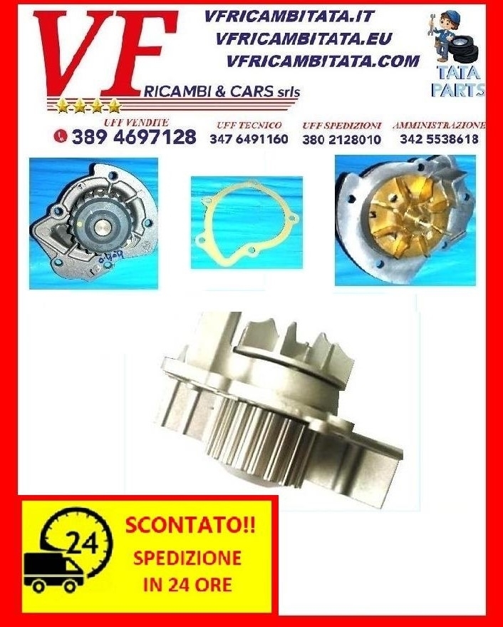 SAFARI - TELCOLINE - XENON : POMPA ACQUA 2.0 TD - COD-Y0025-7E COD-M0033-TRV60 - RICAMBIO IN OFFERTA SPEDIZIONE IN 24 ORE