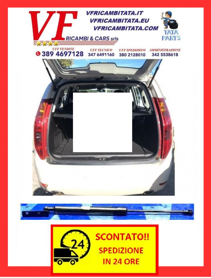 TATA VISTA : PORTELLONE -  AMMORTIZZATORE DX SX - COD-G0007-11D - RICAMBIO IN OFFERTA SPEDIZIONE IN 24 ORE
