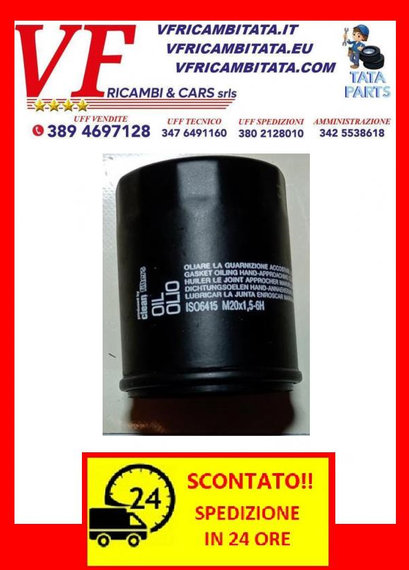 TATA VISTA : FILTRO OLIO - COD-L0025-2C - TRV135 - RICAMBIO IN OFFERTA CON SPEDIZIONE IN 24 ORE