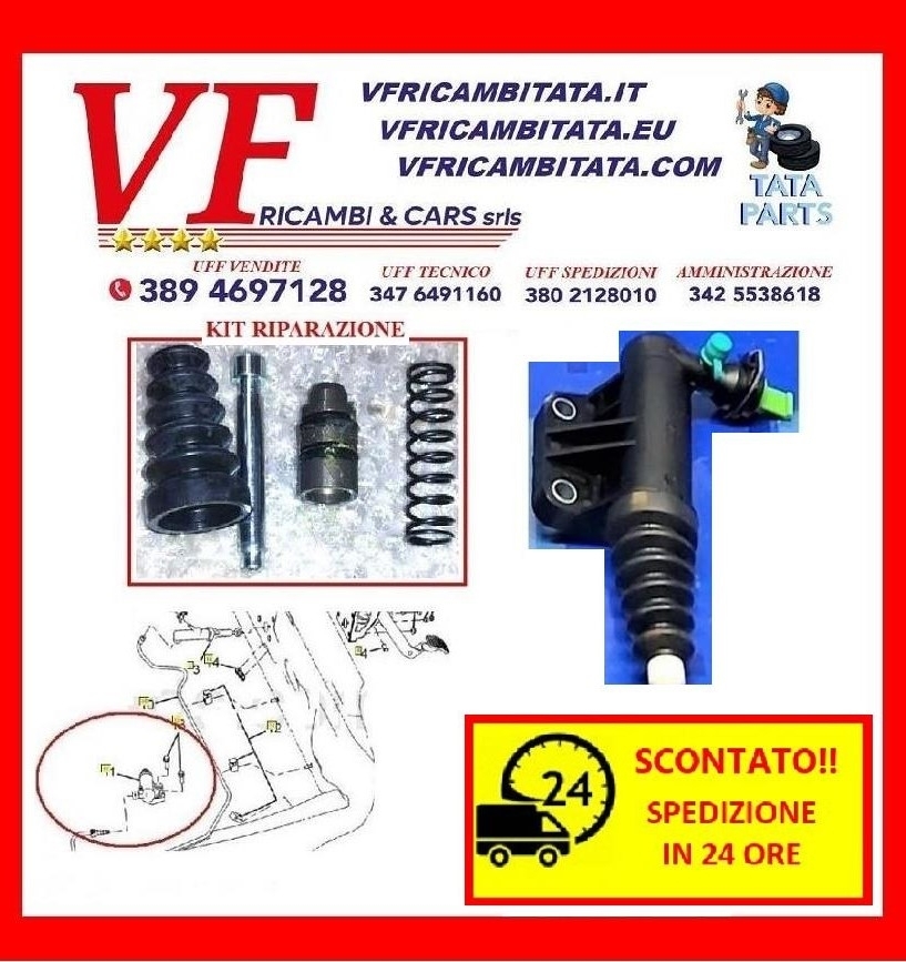 TATA VISTA : CILINDRETTO FRIZIONE - COD-F0066-39B - RICAMBIO CON SPEDIZIONE IN 24 ORE