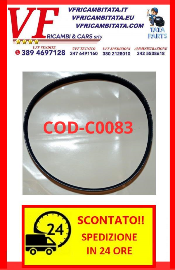 INDICA - INDIGO : CINGHIA SERVIZI - ALTERNATORE - ARIA CONDIZIONATA - COD-M0080-47A - RICAMBIO IN OFFERTA CON SPEDIZIONE IN 24 ORE