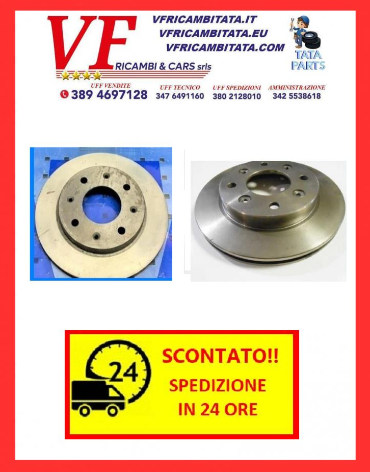 INDICA - INDIGO : FRENI ANTERIORI - DISCO FRENO - COD-A0038 - CASSA3 BIS -TRV211 - RICAMBIO IN OFFERTA CON SPEDIZIONE IN 24 ORE