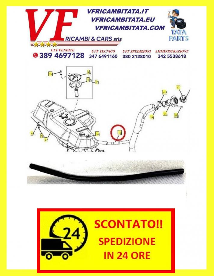INDICA - INDIGO : SERBATOIO - TUBO SFIATO, VALVOLA SPURGO - COD-V0002-4D-TRV85